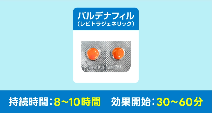 池袋マイケアヒルズタワークリニックで処方しているバルデナフィル(レビトラジェネリック)